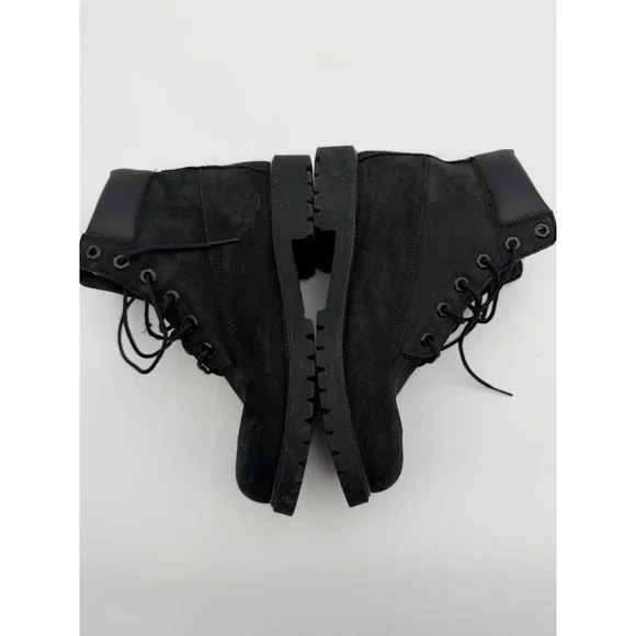 Junior's Timberland Premium 6 IN Waterproof Boot Black Nubuck Size 6 - Picture 5 of 11